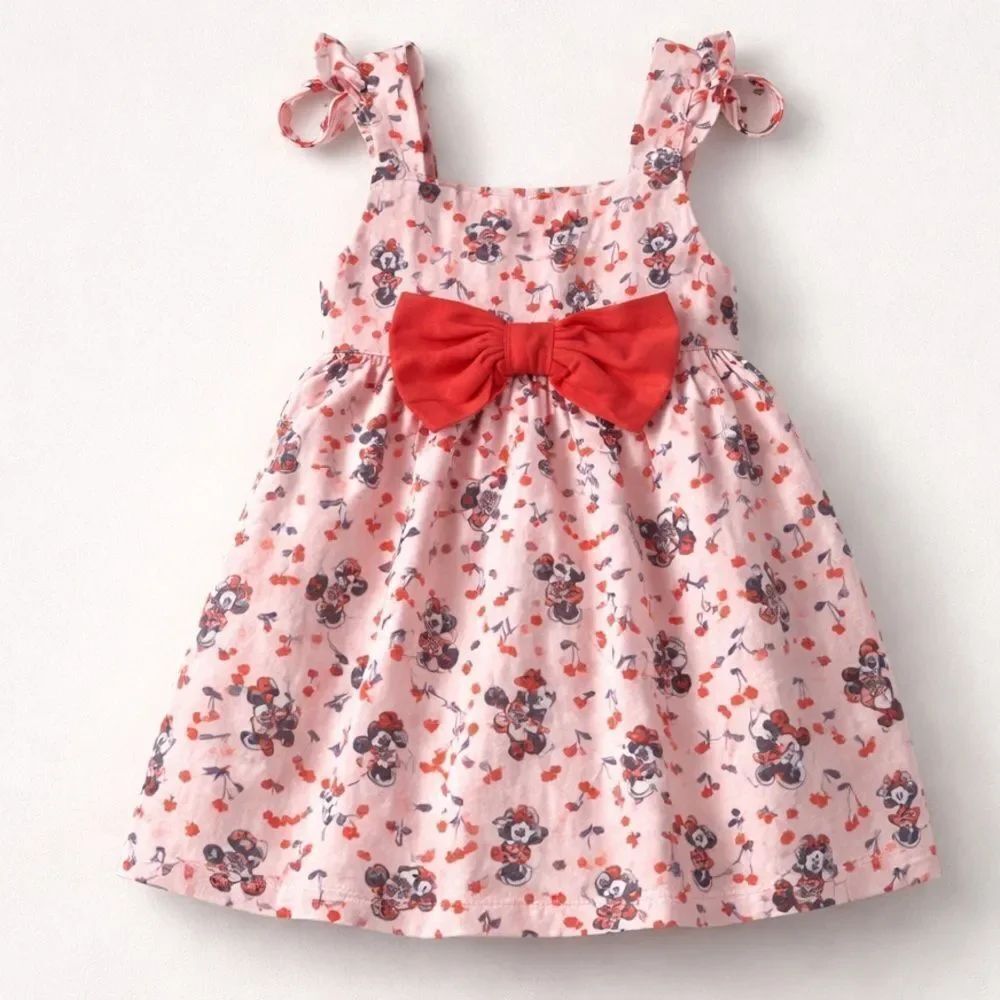 Disney Baby Pink Minnie Mouse Party Dress with diaper cover NWOT 9-12 months Pit
